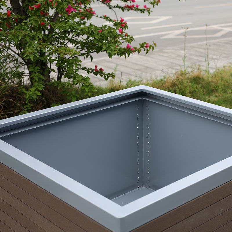 Wood Grain Flower Box Weatherproof Composite Planter - Arlau
