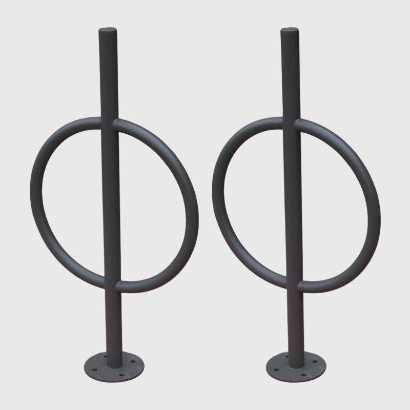 yalau Anti-Theft Oval Bike Rack - Heavy Duty Single-Sided Floor Stand