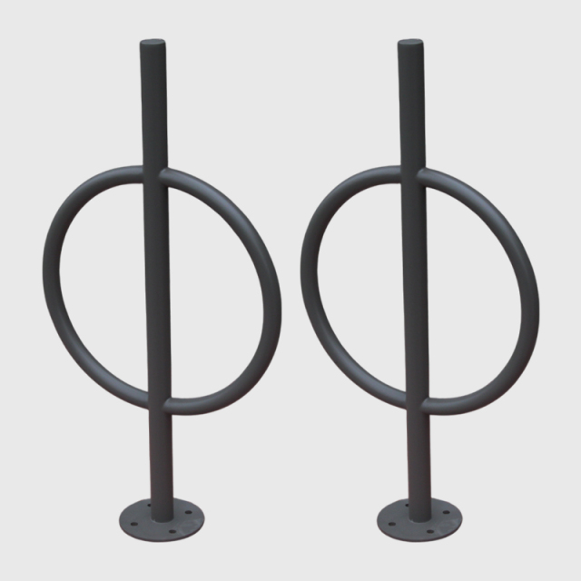 yalau Anti-Theft Oval Bike Rack - Heavy Duty Single-Sided Floor Stand