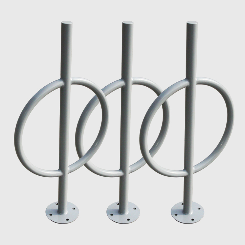 yalau Anti-Theft Oval Bike Rack - Heavy Duty Single-Sided Floor Stand