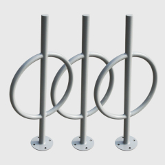 yalau Anti-Theft Oval Bike Rack - Heavy Duty Single-Sided Floor Stand