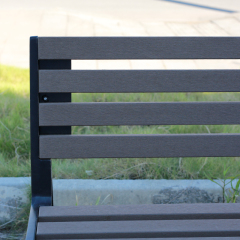 Low-Maintenance Park Bench - Plastic Wood Composite and Metal - Arlau