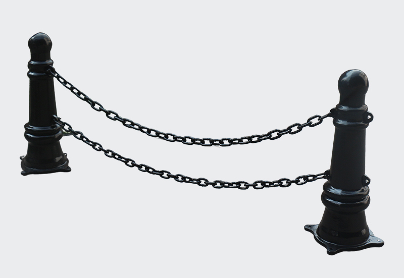 Roman Column Chain Barrier - Ornamental Cast Iron Safety Posts