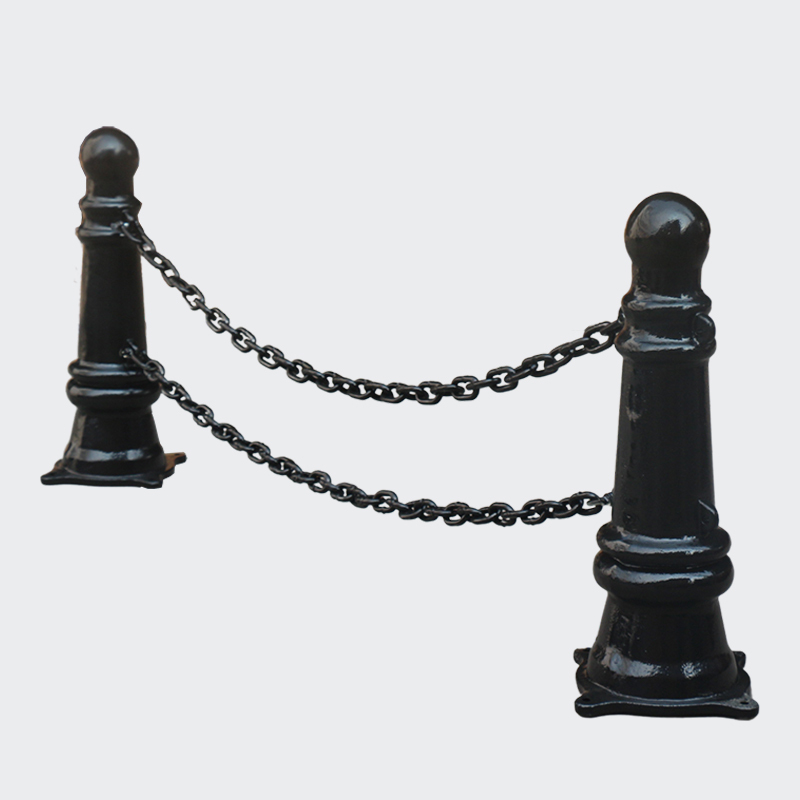 Roman Column Chain Barrier - Ornamental Cast Iron Safety Posts