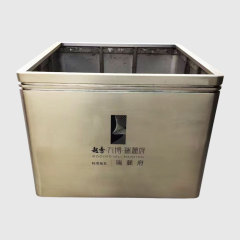 Outdoor Metal Planter with Wheels Fingerprint-Free Stainless Steel