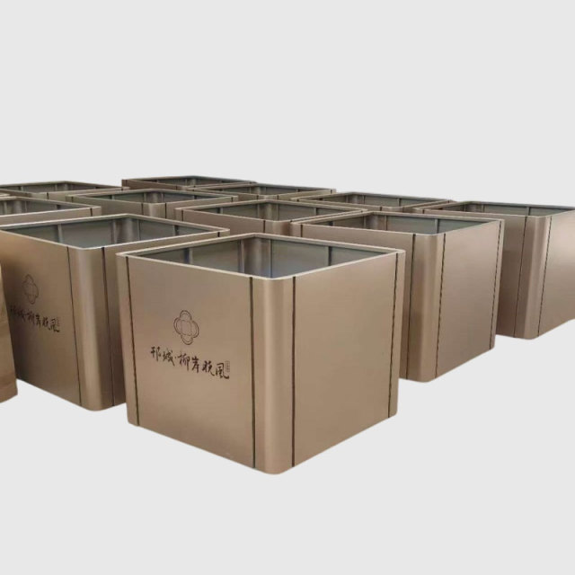 Gold Stainless Steel Planter with Wheels Luxury Outdoor Arlau