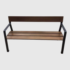 Stainless Steel Public Bench - 304/316 Frame  Composite Wood - Arlau