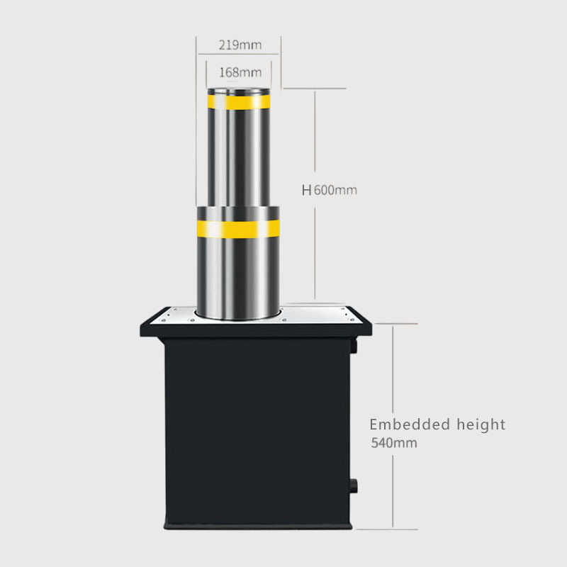 304 Stainless Steel Hydraulic Bollard - Automatic Access Control