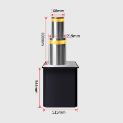 304 Stainless Steel Hydraulic Bollard - Automatic Access Control
