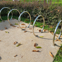 304 Stainless Steel Corrosion-Resistant Round Bicycle Rack