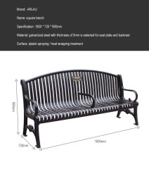 Cast Iron Park Bench - Heavy Duty Outdoor Commercial