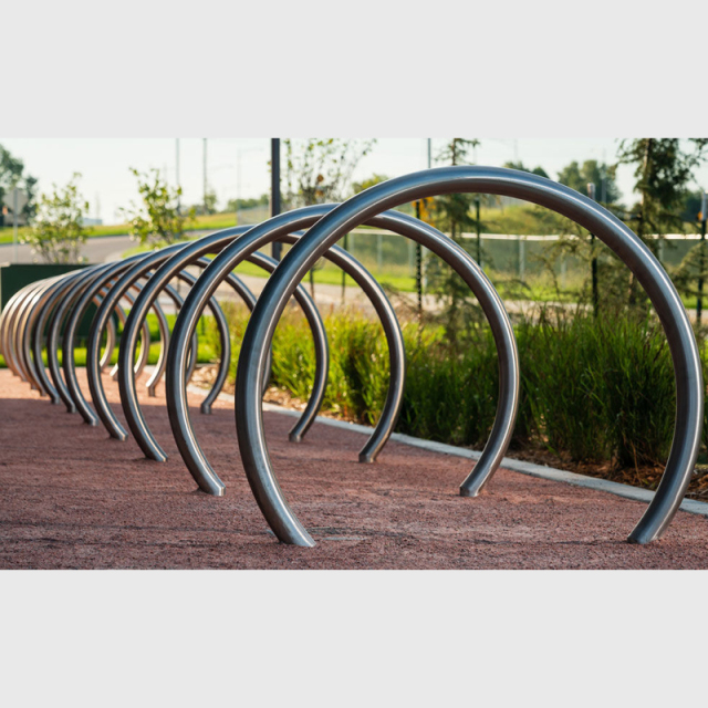 304 Stainless Steel Corrosion-Resistant Round Bicycle Rack