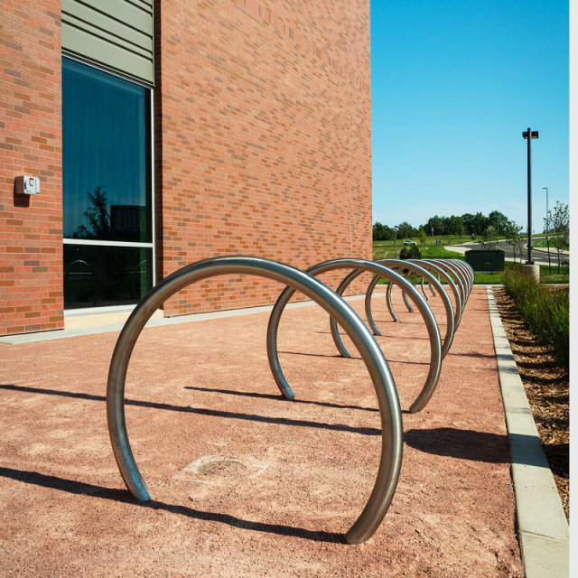 304 Stainless Steel Corrosion-Resistant Round Bicycle Rack