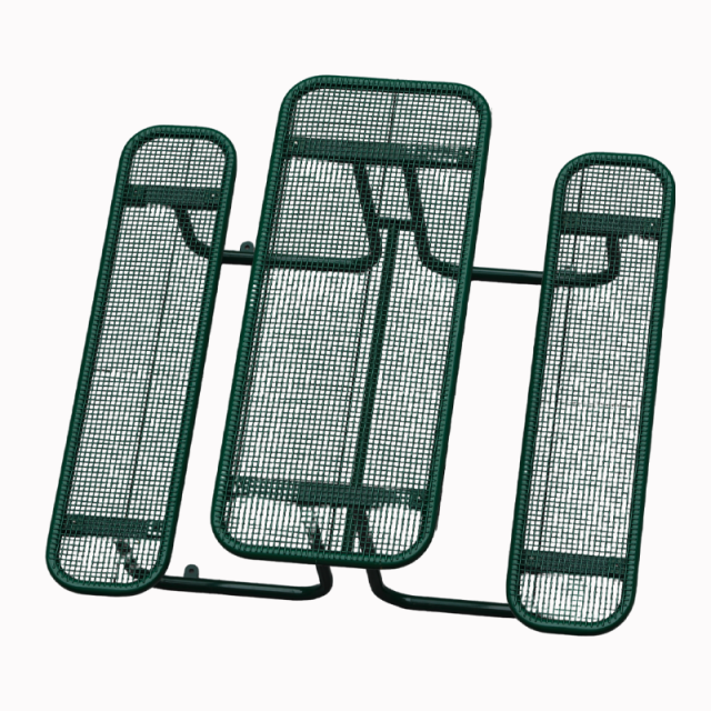 TB18 Green 6-Person Outdoor Picnic Table - Hot-Dip Steel