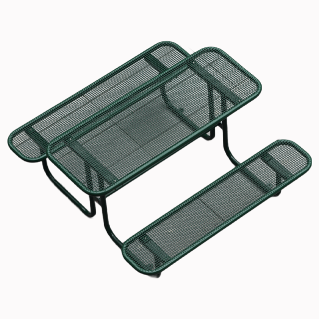 TB18 Green 6-Person Outdoor Picnic Table - Hot-Dip Steel