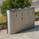 4-Compartment Recycling Bin - Stainless Steel Waste Sorting Station