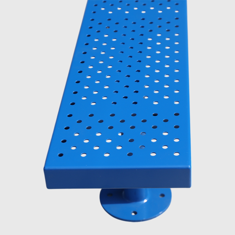 Square Perforated Steel Picnic Table - Heavy-Duty Commercial Seating