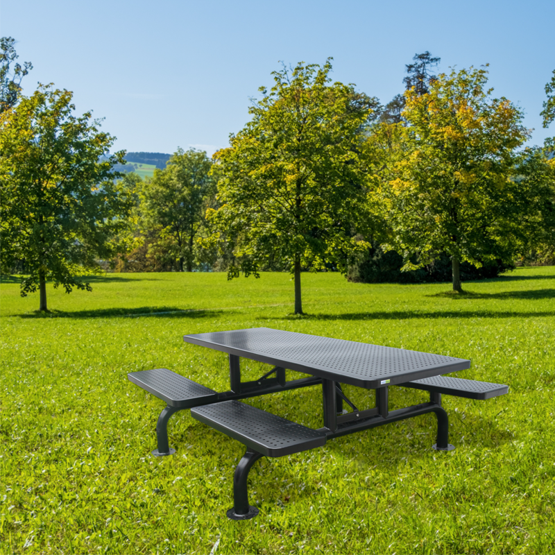 Heavy-Duty 8-Foot Picnic Table - Commercial Outdoor Bench Set