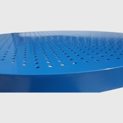 Blue Round Picnic Table Set - 4-Seat Outdoor Dining