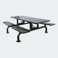 Heavy-Duty 8-Foot Picnic Table - Commercial Outdoor Bench Set