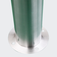 Red Reflective Safety Bollard - Stainless Steel Parking Lot Bollard