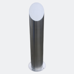 219mm Stainless Steel Safety Bollard - Sloping Top Vehicle Barrier