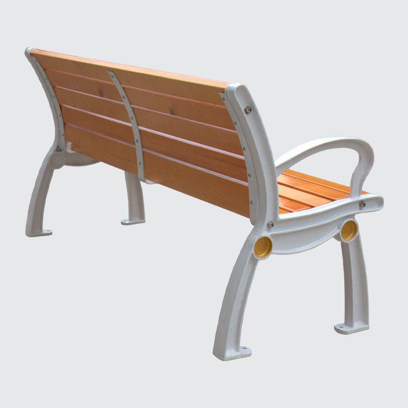 6-Foot Park Bench with Backrest - Heavy-Duty Weatherproof - yalau