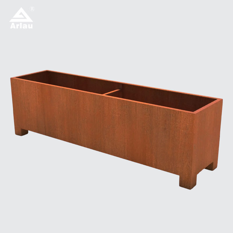 Outdoor  Steel Planter Box for City Streets and Landscaping