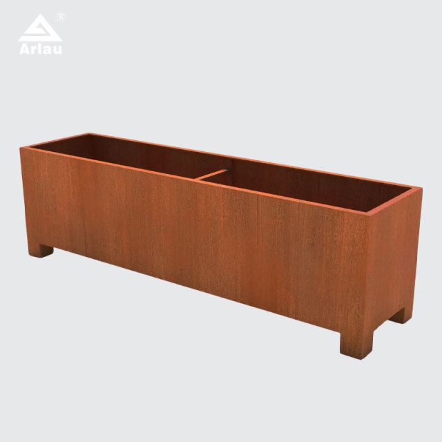 Outdoor  Steel Planter Box for City Streets and Landscaping