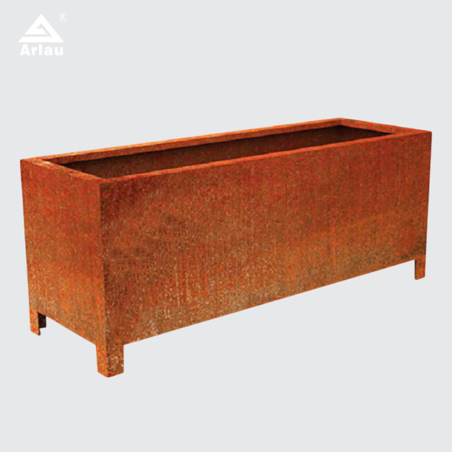 Outdoor  Steel Planter Box for City Streets and Landscaping