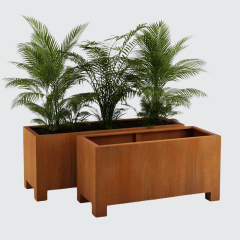 Outdoor  Steel Planter Box for City Streets and Landscaping