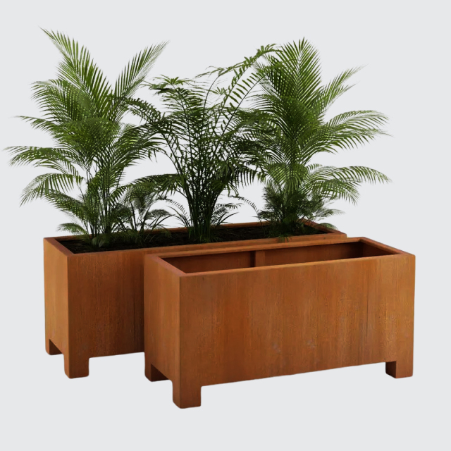 Outdoor  Steel Planter Box for City Streets and Landscaping