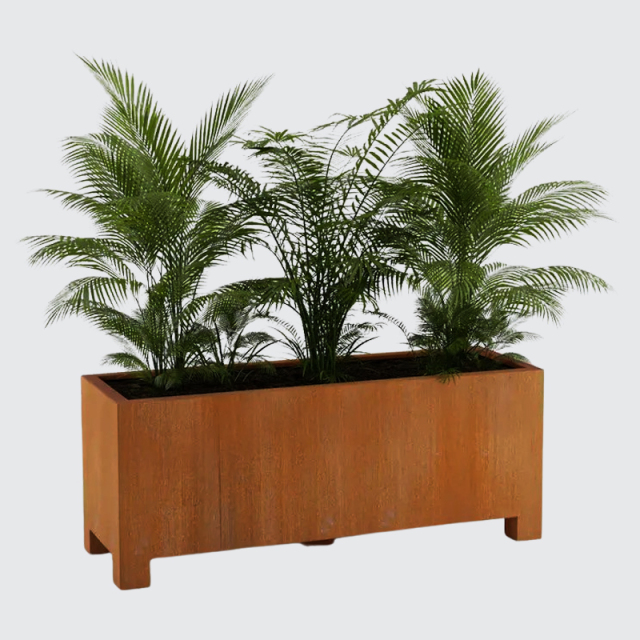 Outdoor  Steel Planter Box for City Streets and Landscaping