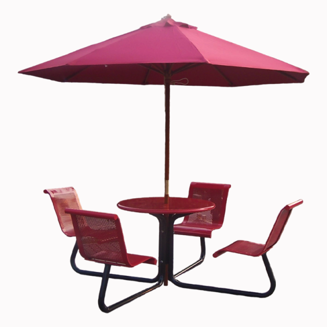 Commercial Outdoor Seating Set - All-Weather with Umbrella