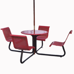 Commercial Outdoor Seating Set - All-Weather with Umbrella