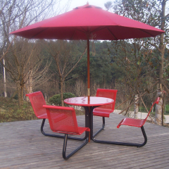Commercial Outdoor Seating Set - All-Weather with Umbrella