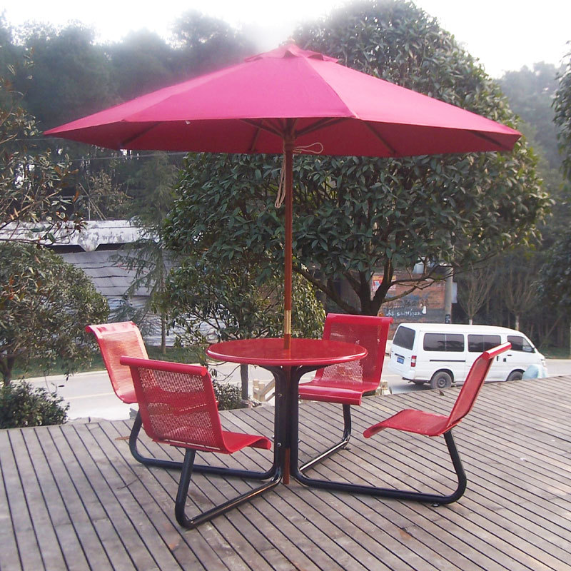 Commercial Outdoor Seating Set - All-Weather with Umbrella