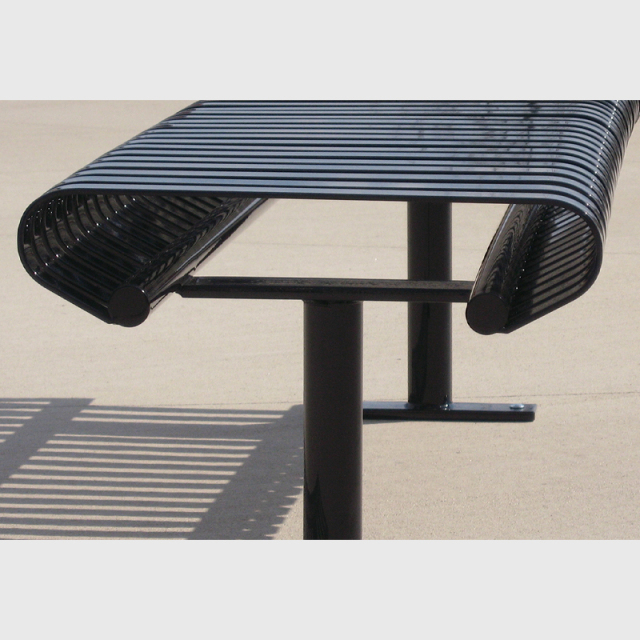 Heavy-Duty Rectangular Picnic Table Set - Metal Outdoor Dining