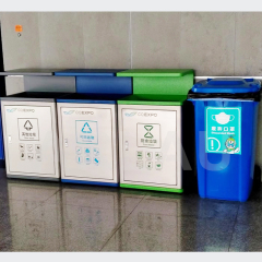 Recyclables Collection Bin - Stainless Steel Outdoor Bin by Arlau