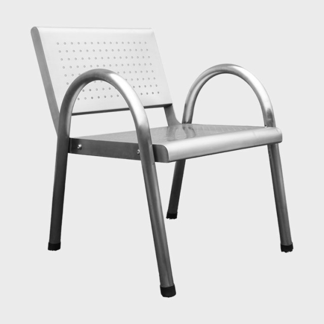 304 Stainless Steel Public Lounge Chair - yalau
