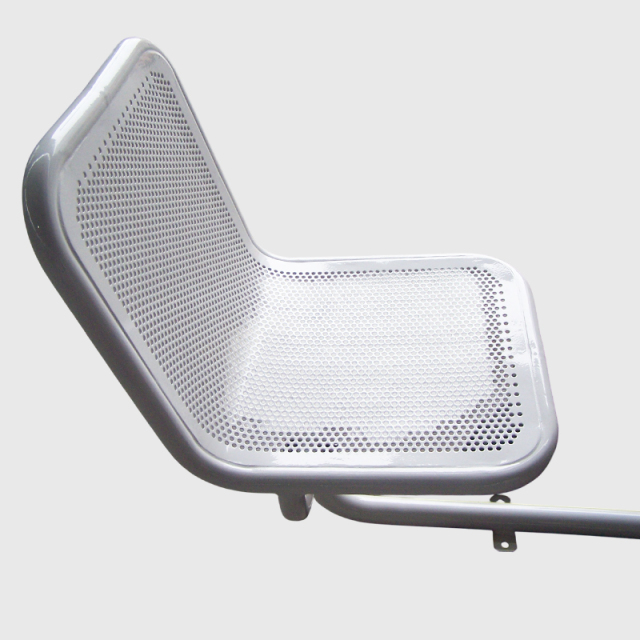 Round Outdoor Table for 4 - Weather-Resistant Perforated Metal Set