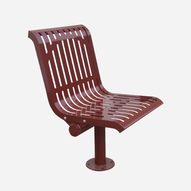 Outdoor Metal Chair - Heavy-Duty Powder-Coated Public Seating