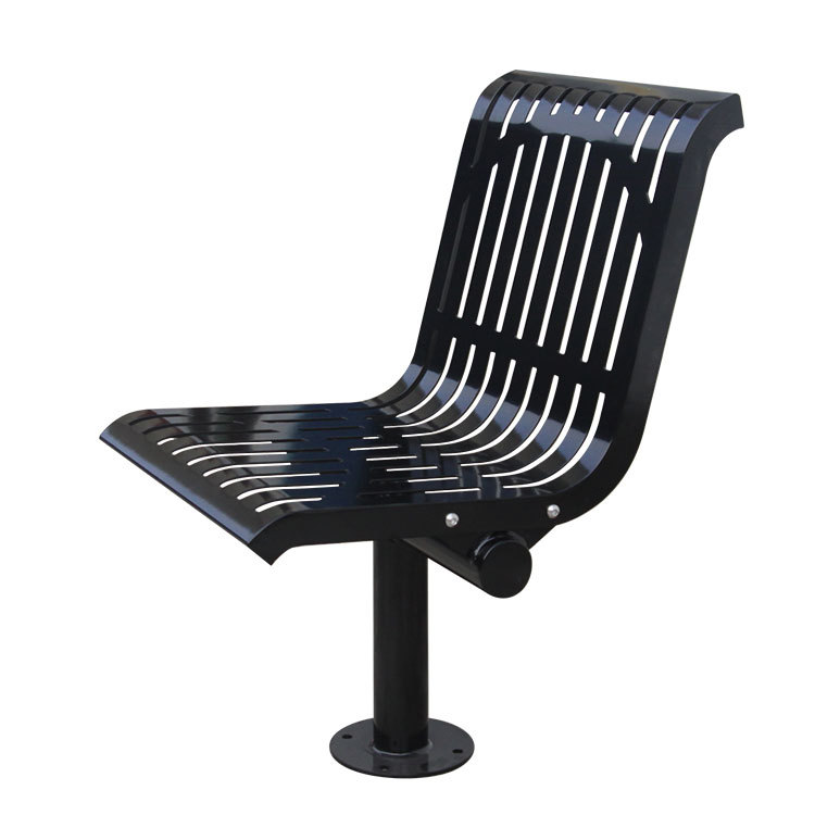 Outdoor Metal Chair - Heavy-Duty Powder-Coated Public Seating