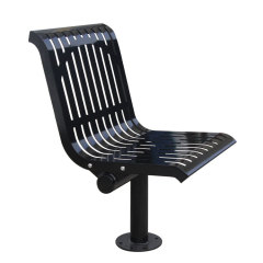 Outdoor Metal Chair - Heavy-Duty Powder-Coated Public Seating