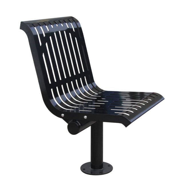 Outdoor Metal Chair - Heavy-Duty Powder-Coated Public Seating
