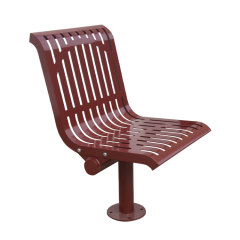 Outdoor Metal Chair - Heavy-Duty Powder-Coated Public Seating