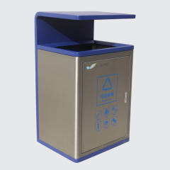 Recyclables Collection Bin - Stainless Steel Outdoor Bin by Arlau