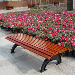 Public Park Bench Weather-Resistant Wood Slats for Outdoor Spaces