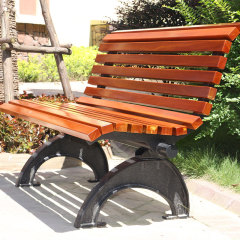 Public Park Bench - Weather-Resistant with Integrated Backrest