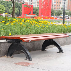 Public Park Bench Weather-Resistant Wood Slats for Outdoor Spaces